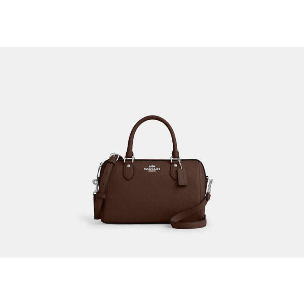 Coach Brown Rowan Satchel with Silver Hardware